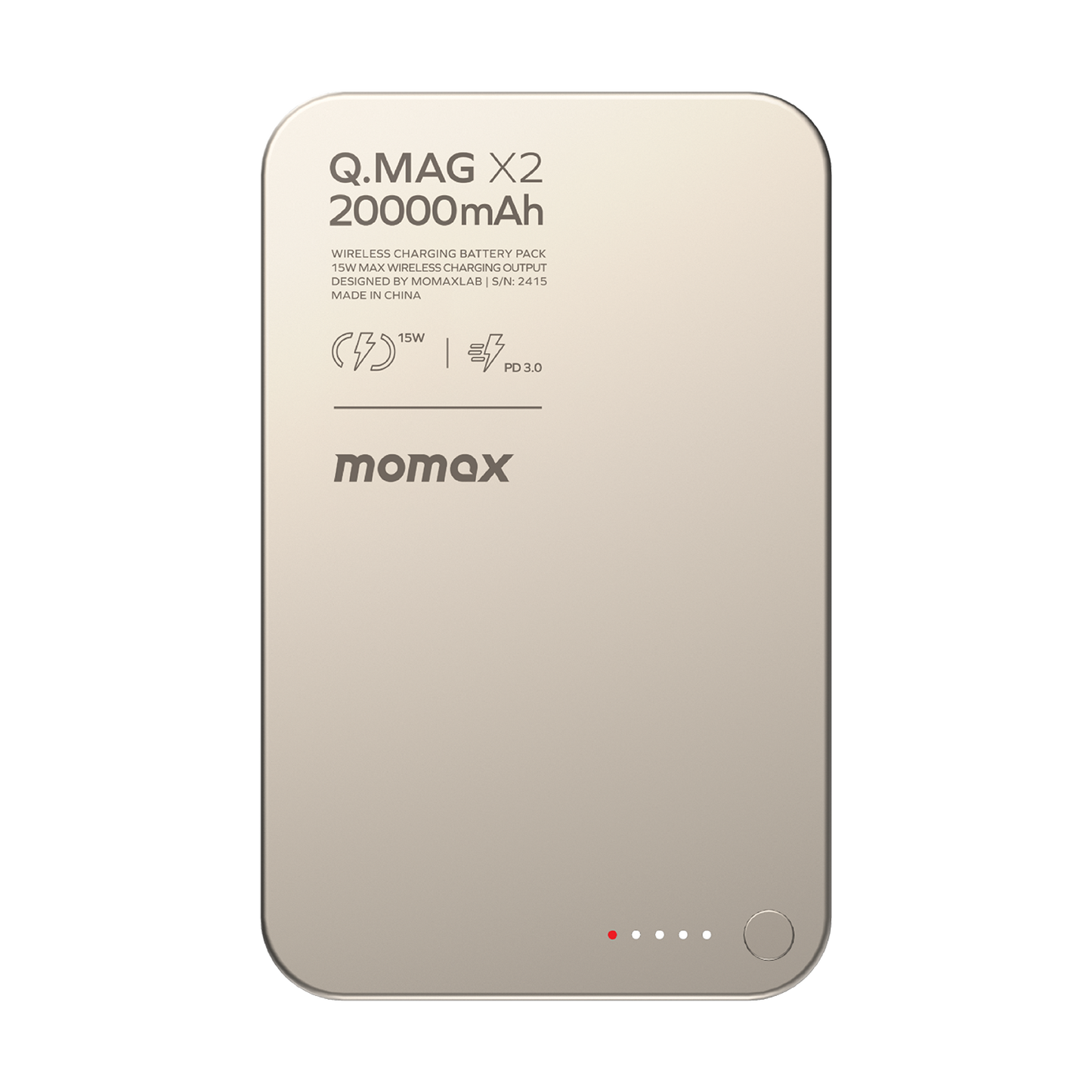 Momax Q.Mag X2 鈦色 磁吸充電