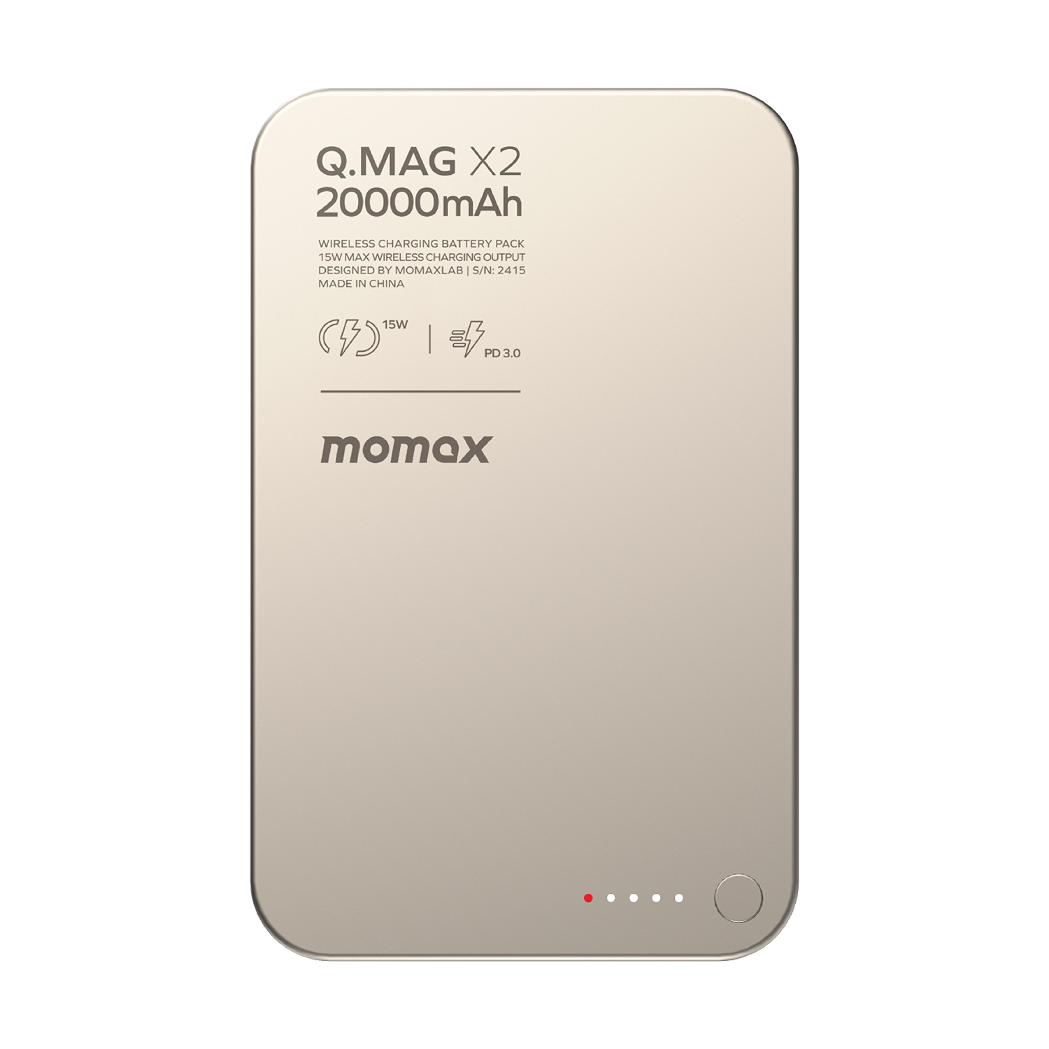 Momax Q.Mag X2 鈦色 磁吸充電