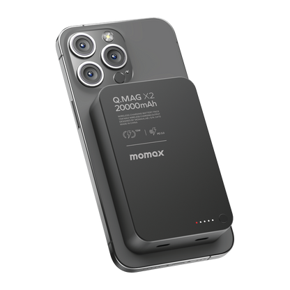 Momax Q.Mag X2 20000mAh 磁吸流動電源 黑色