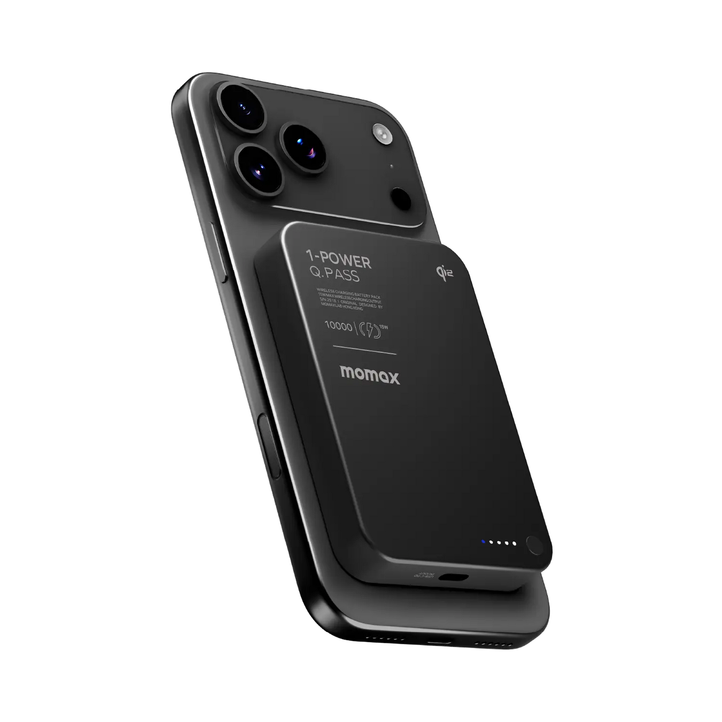 Momax Q.Pass 10000mAh Qi2 流動電源 黑色