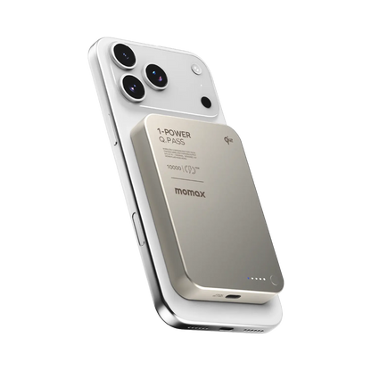 Momax Q.Pass 10000mAh Qi2 流動電源 鈦色