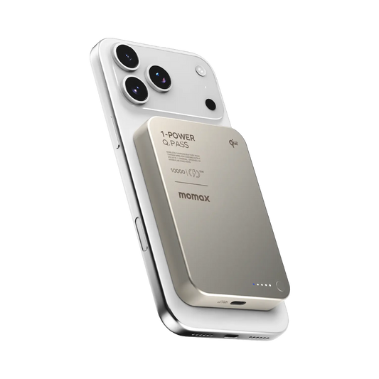 Momax Q.Pass 10000mAh Qi2 流動電源 鈦色