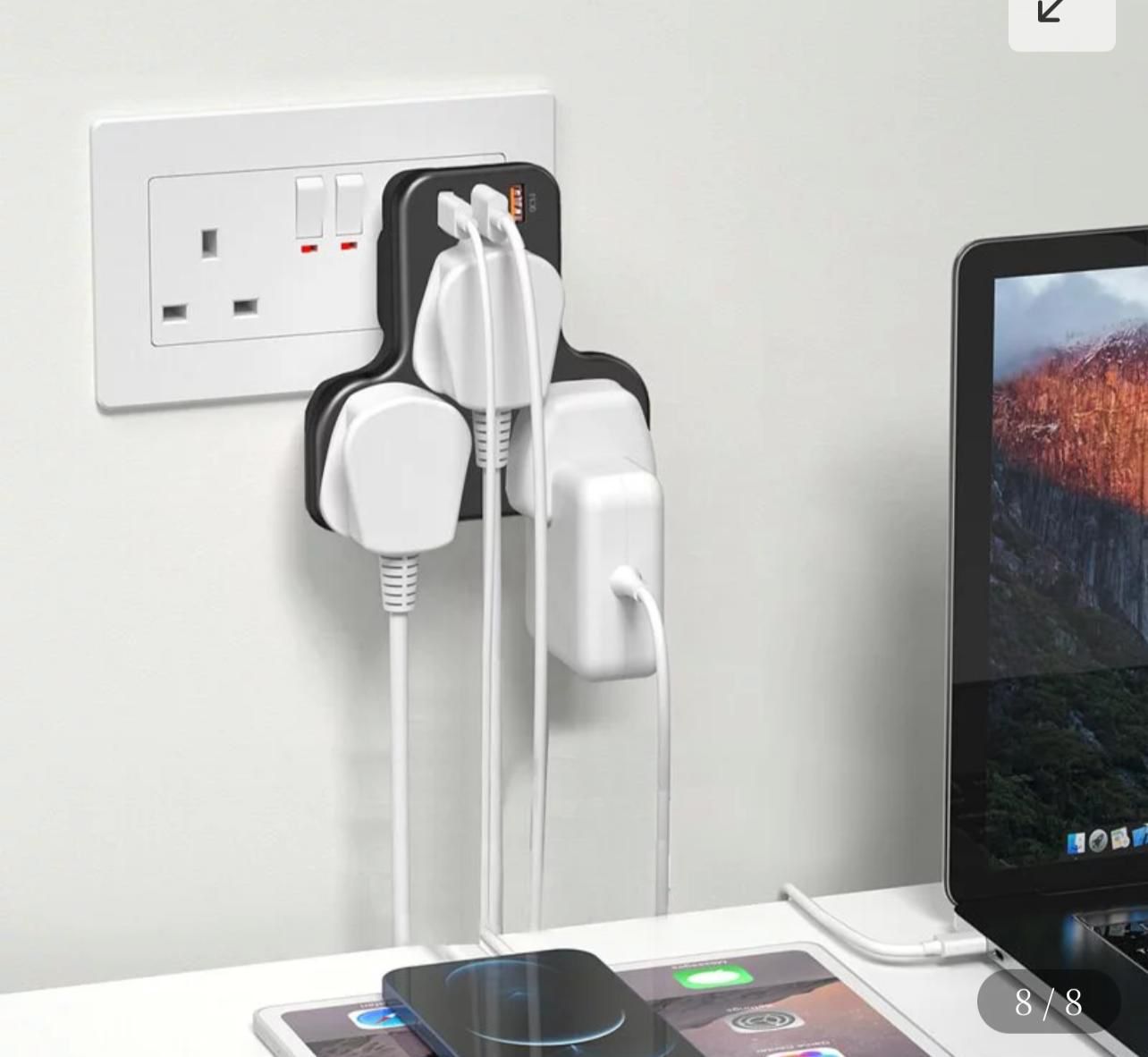 XPower WSS2 多功能T型萬能插蘇 PD20W快充防雷牆插 | OhReally
