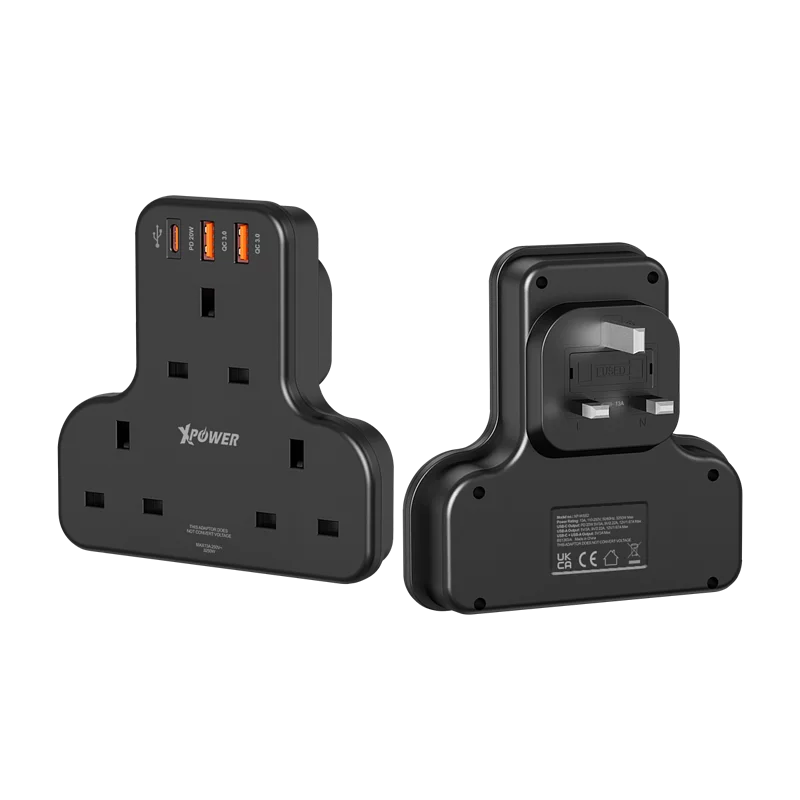 XPower WSS2 多功能T型萬能插蘇 PD20W快充防雷牆插 | OhReally