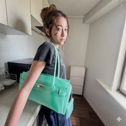 DEINET 附卡片套 Jelly Firkin Jelly Two-Way Bag 兩用果凍柏金包