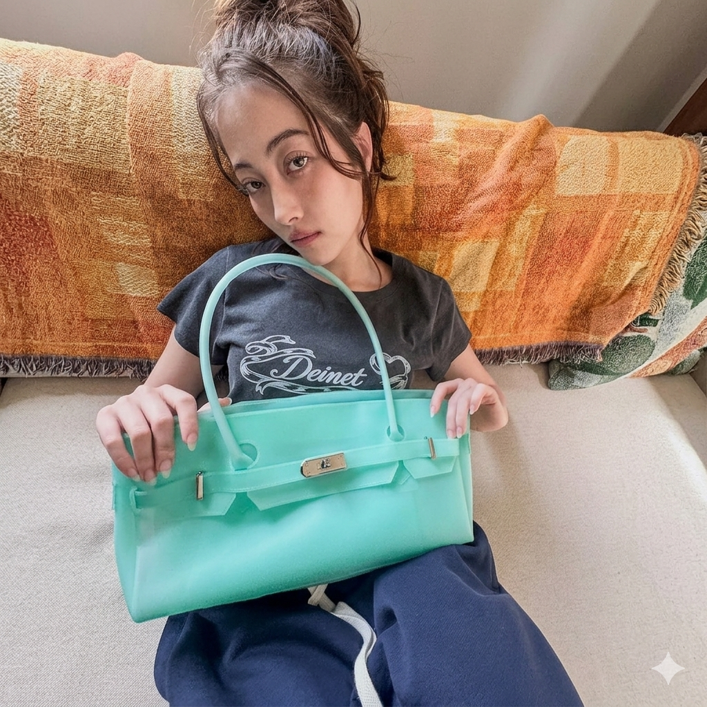 DEINET 附卡片套 Jelly Firkin Jelly Two-Way Bag 兩用果凍柏金包